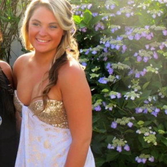 Gold Goddess Prom Dress - Picture 1 of 5